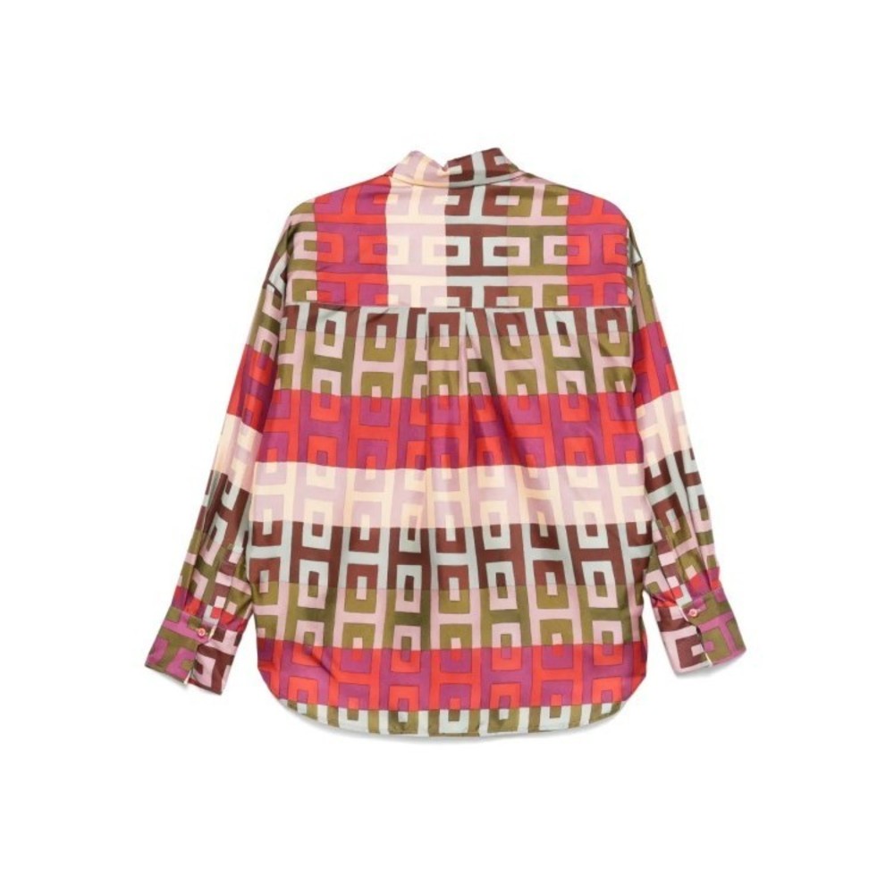 Lorena Antoniazzi Powder Pink Geometric-Print Shirt - NWT - Picture 2 of 2